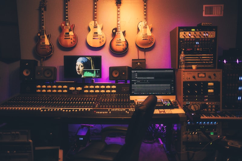 Riprese video professionali in un moderno studio di registrazione